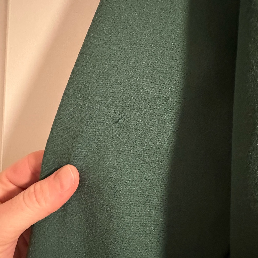 Ann Taylor Forest Green Blouse with Black Trim - Picture 7 of 7